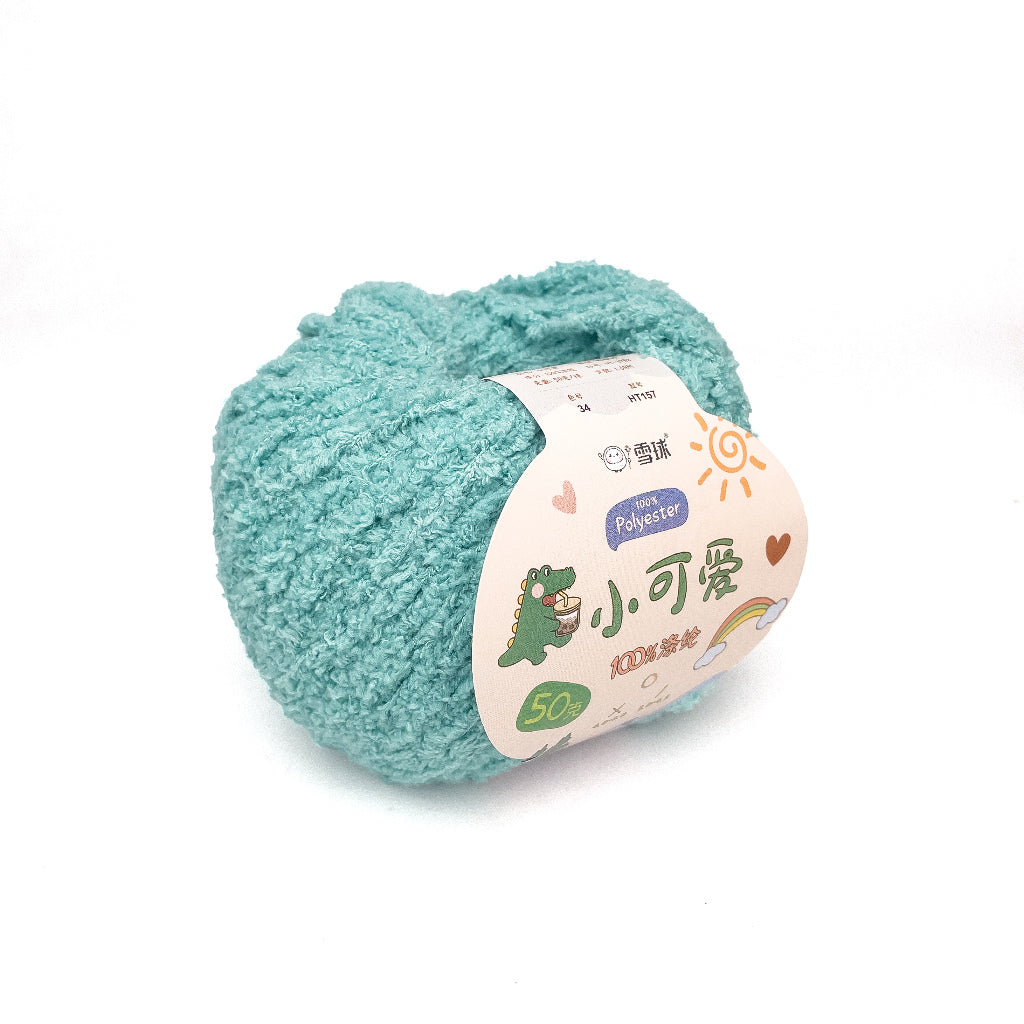 [Snowball Brand] Cutie Fluffy Yarn Thin Coral Fleece Sherpa 3ply Microfiber Short Plush (50g)
