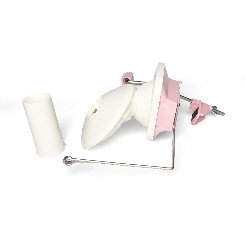 Pink Plastic Yarn Winder Manual Hand Winding Tool Hand Operated White and Pink