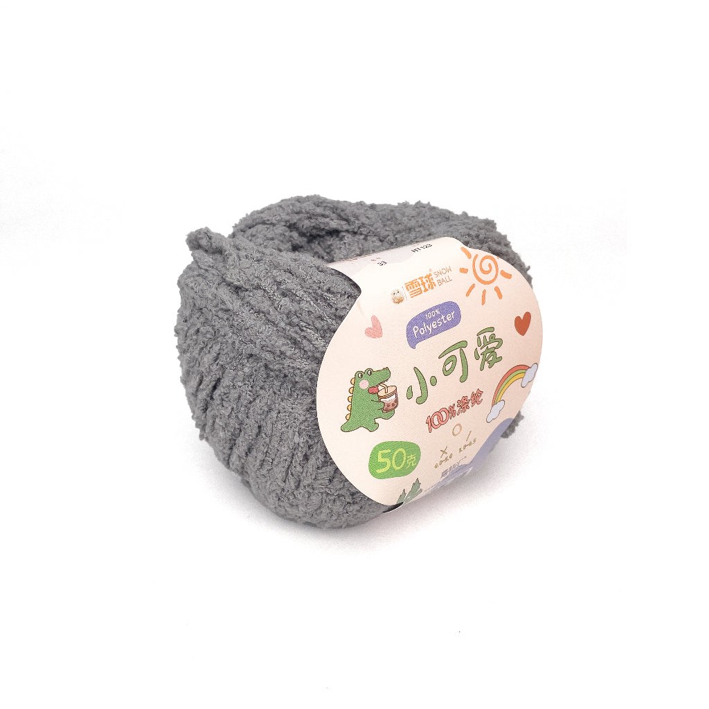[Snowball Brand] Cutie Fluffy Yarn Thin Coral Fleece Sherpa 3ply Microfiber Short Plush (50g)