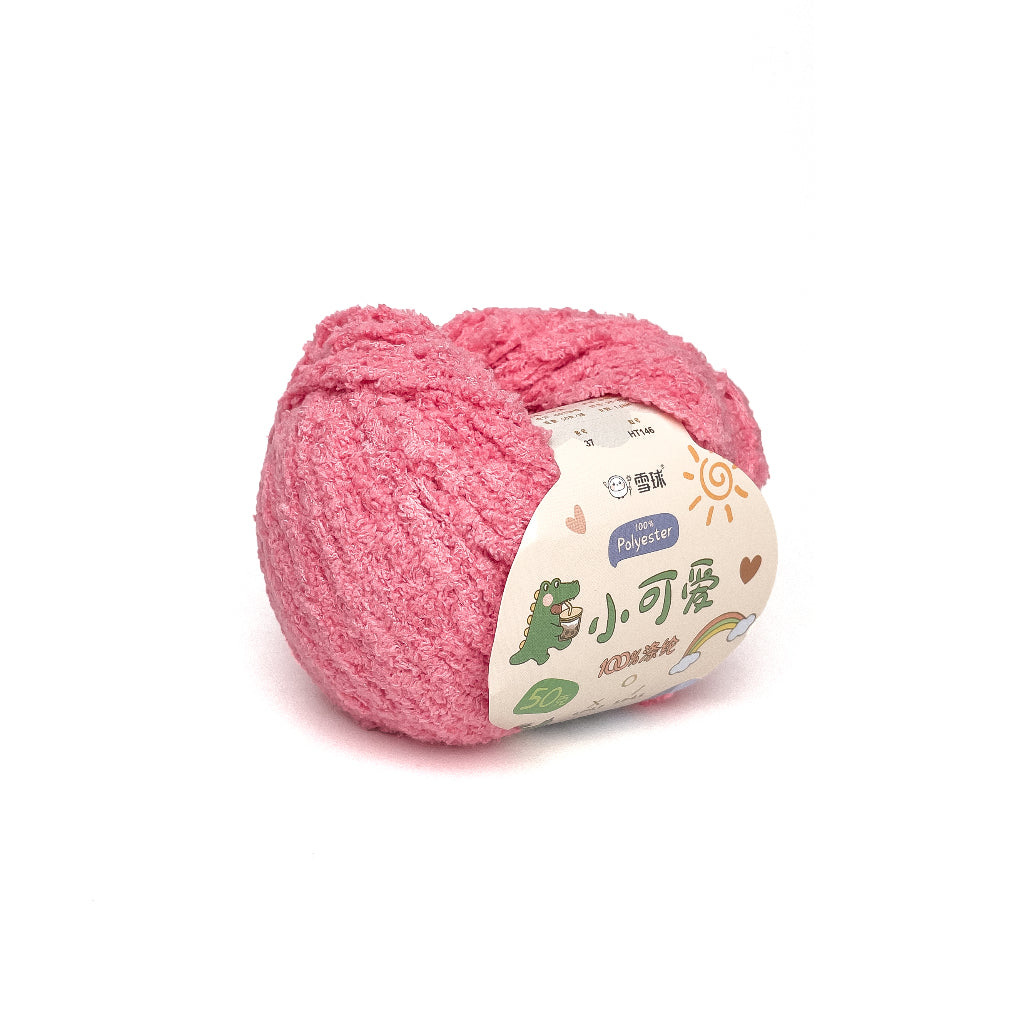 [Snowball Brand] Cutie Fluffy Yarn Thin Coral Fleece Sherpa 3ply Microfiber Short Plush (50g)