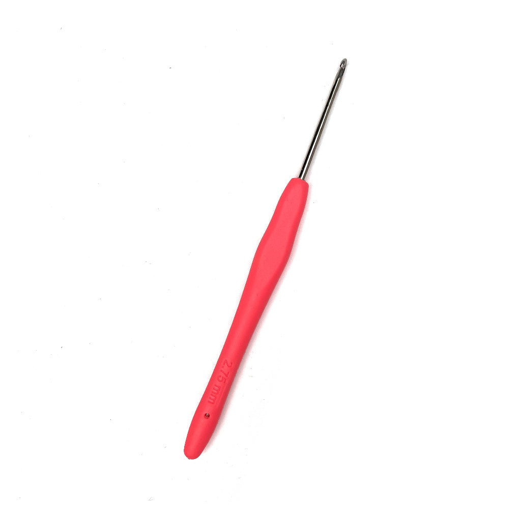 Ergonomic Lace Crochet Hook Hooks with Rubber Silicone Silicon Soft Handle 0.5-2.75mm