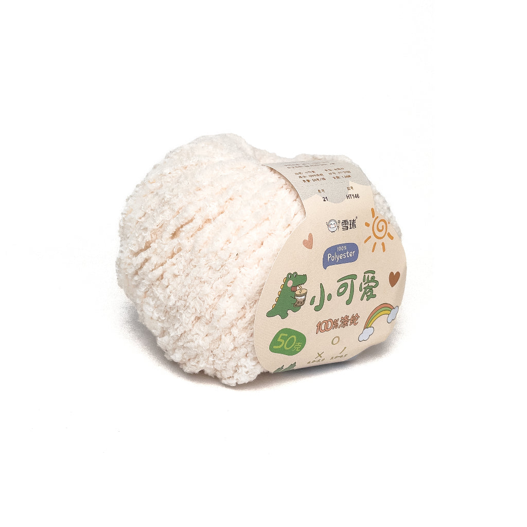 [Snowball Brand] Cutie Fluffy Yarn Thin Coral Fleece Sherpa 3ply Microfiber Short Plush (50g)