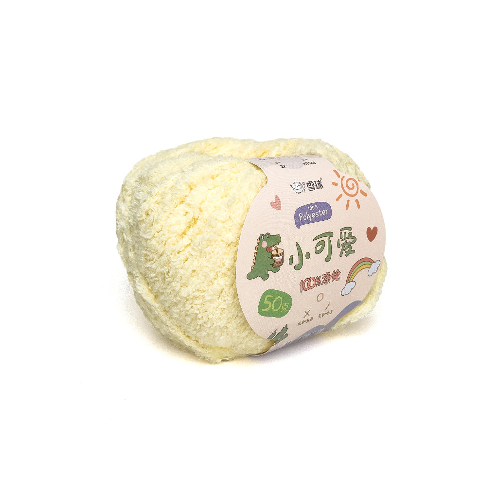 [Snowball Brand] Cutie Fluffy Yarn Thin Coral Fleece Sherpa 3ply Microfiber Short Plush (50g)