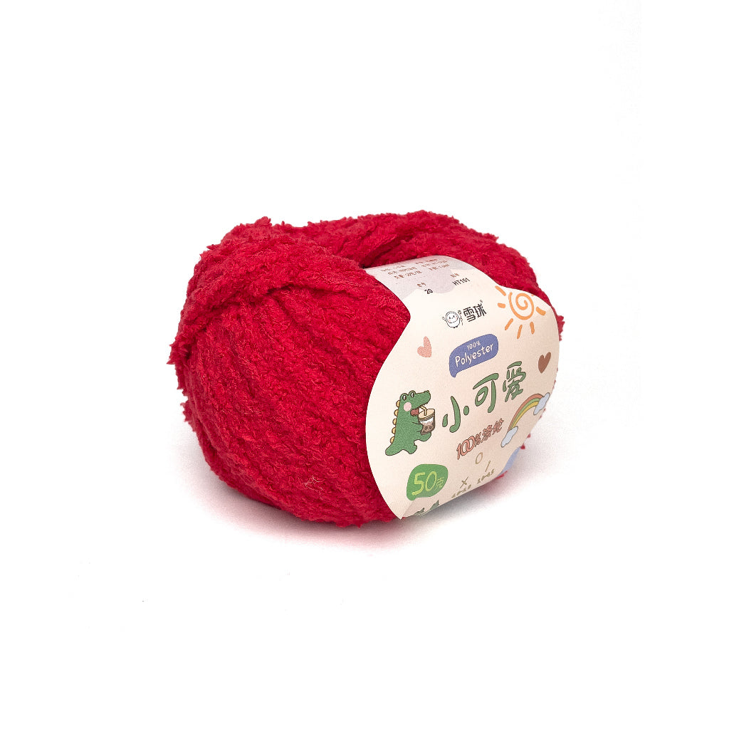 [Snowball Brand] Cutie Fluffy Yarn Thin Coral Fleece Sherpa 3ply Microfiber Short Plush (50g)
