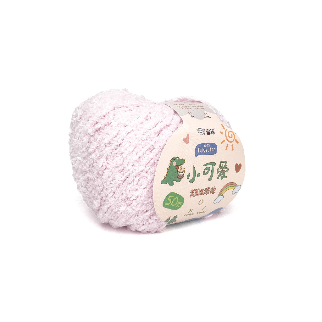 [Snowball Brand] Cutie Fluffy Yarn Thin Coral Fleece Sherpa 3ply Microfiber Short Plush (50g)
