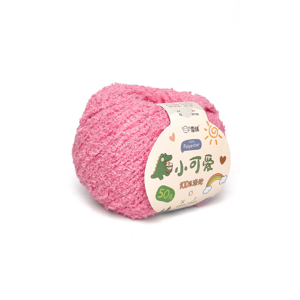 [Snowball Brand] Cutie Fluffy Yarn Thin Coral Fleece Sherpa 3ply Microfiber Short Plush (50g)