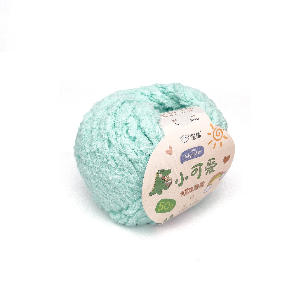 [Snowball Brand] Cutie Fluffy Yarn Thin Coral Fleece Sherpa 3ply Microfiber Short Plush (50g)
