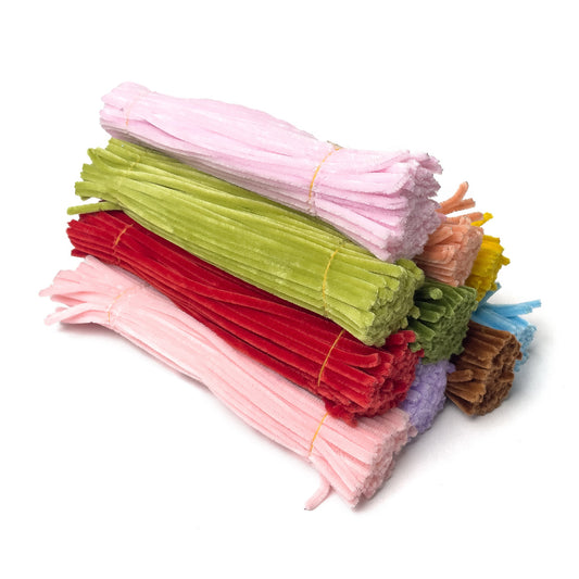 6mm Fuzzy Wire / Chenille Stem Stems / Colorful Twist Stick Sticks / Pipe Cleaner Cleaners (100pcs)