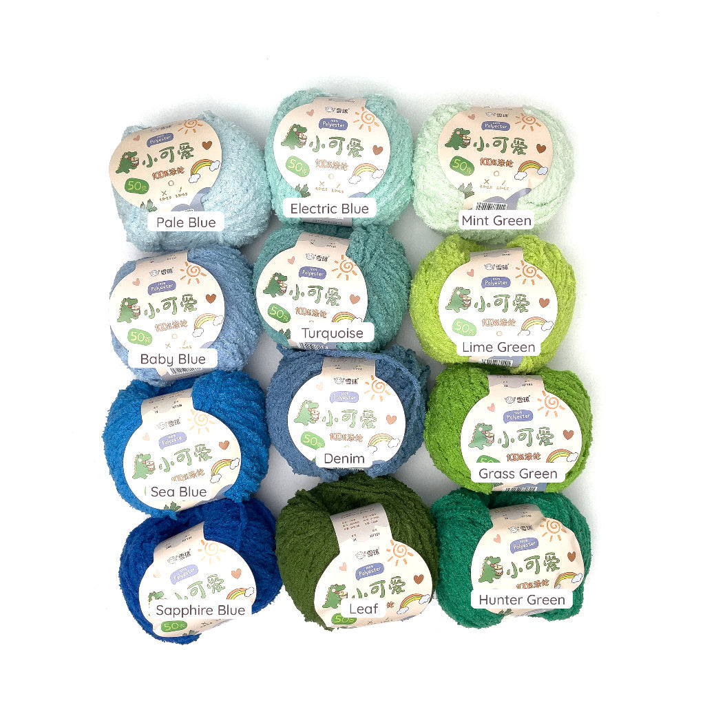 [Snowball Brand] Cutie Fluffy Yarn Thin Coral Fleece Sherpa 3ply Microfiber Short Plush (50g)