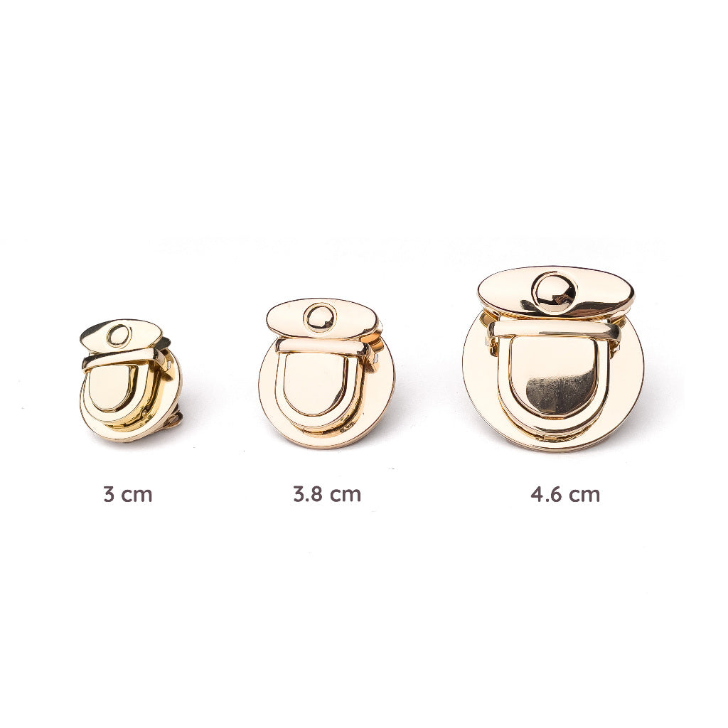 Bag Push Lock Buckle Round Metal Snap Clasp Buckle Purse Closure Accessories Bag Hardware for DIY