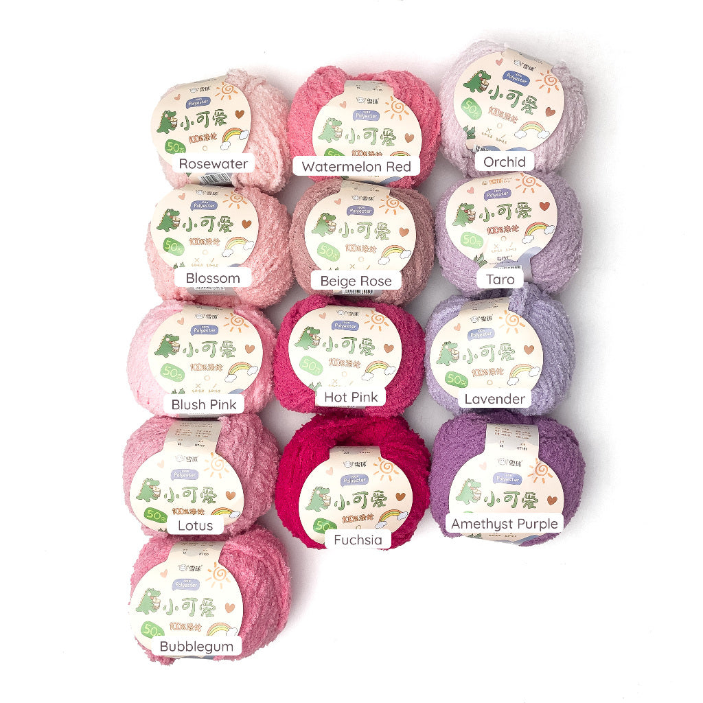 [Snowball Brand] Cutie Fluffy Yarn Thin Coral Fleece Sherpa 3ply Microfiber Short Plush (50g)