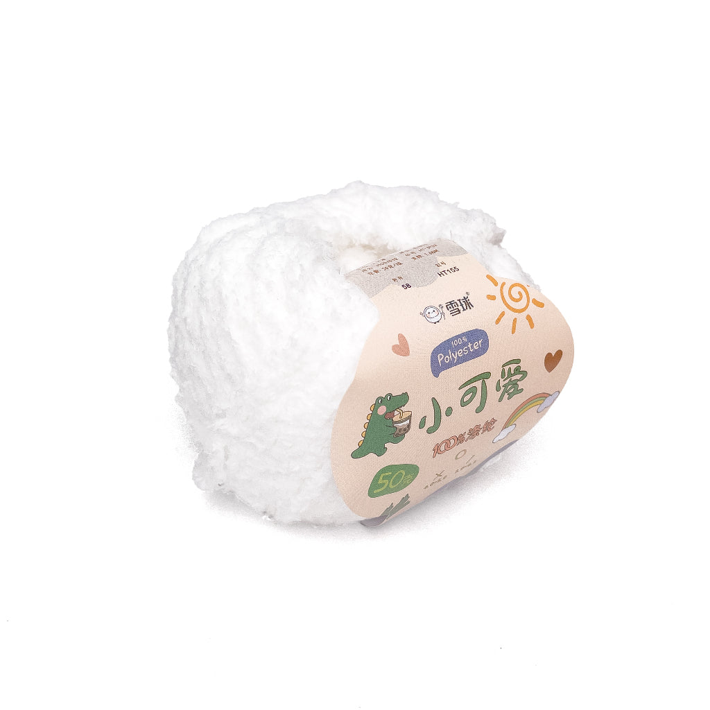 [Snowball Brand] Cutie Fluffy Yarn Thin Coral Fleece Sherpa 3ply Microfiber Short Plush (50g)