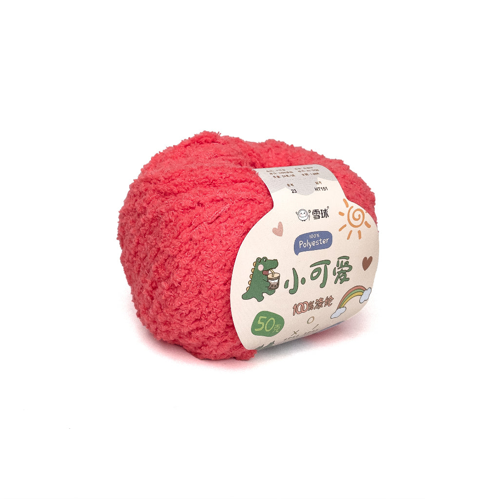 [Snowball Brand] Cutie Fluffy Yarn Thin Coral Fleece Sherpa 3ply Microfiber Short Plush (50g)