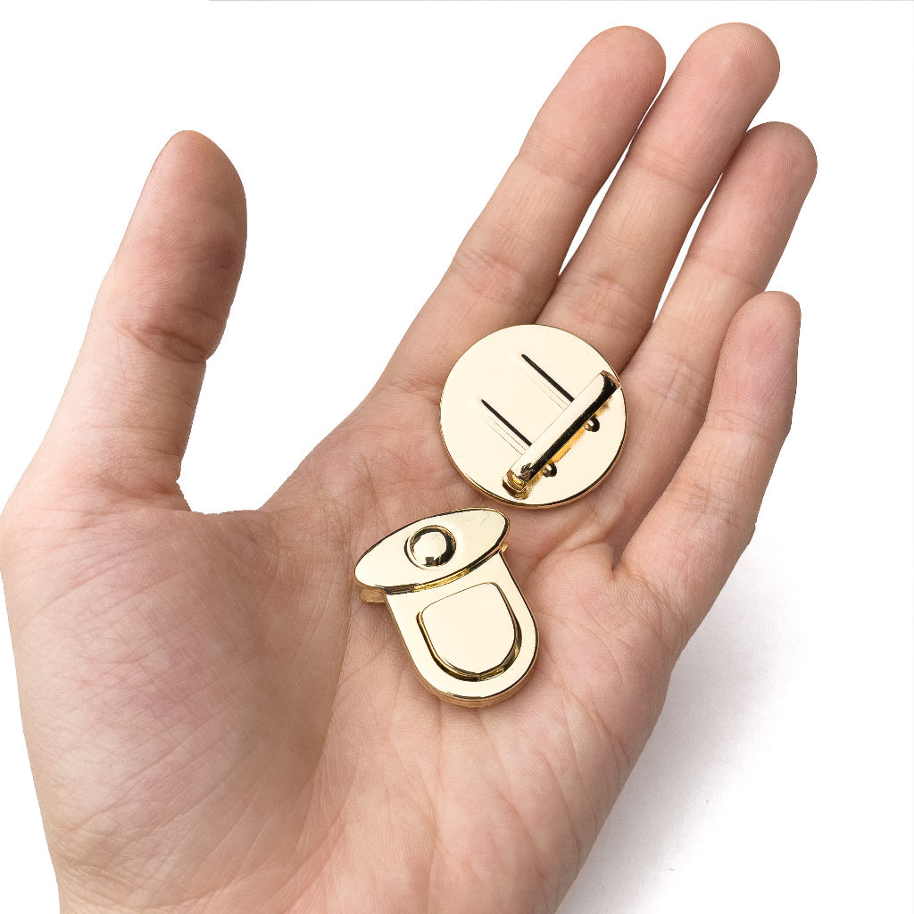 Bag Push Lock Buckle Round Metal Snap Clasp Buckle Purse Closure Accessories Bag Hardware for DIY