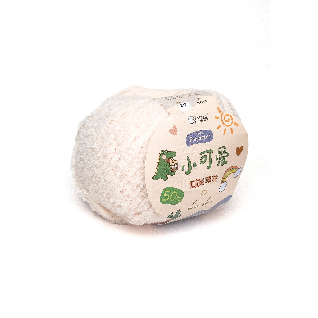 [Snowball Brand] Cutie Fluffy Yarn Thin Coral Fleece Sherpa 3ply Microfiber Short Plush (50g)