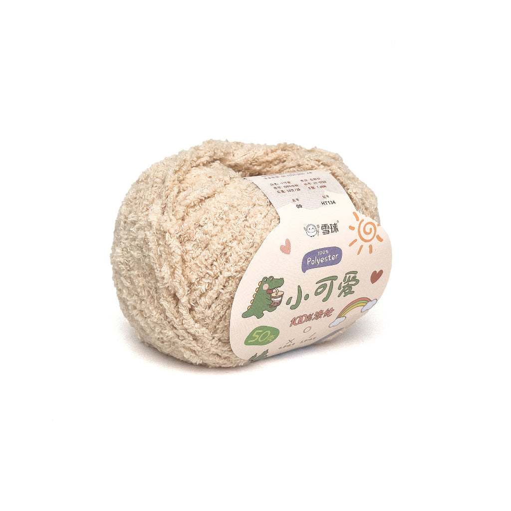 [Snowball Brand] Cutie Fluffy Yarn Thin Coral Fleece Sherpa 3ply Microfiber Short Plush (50g)