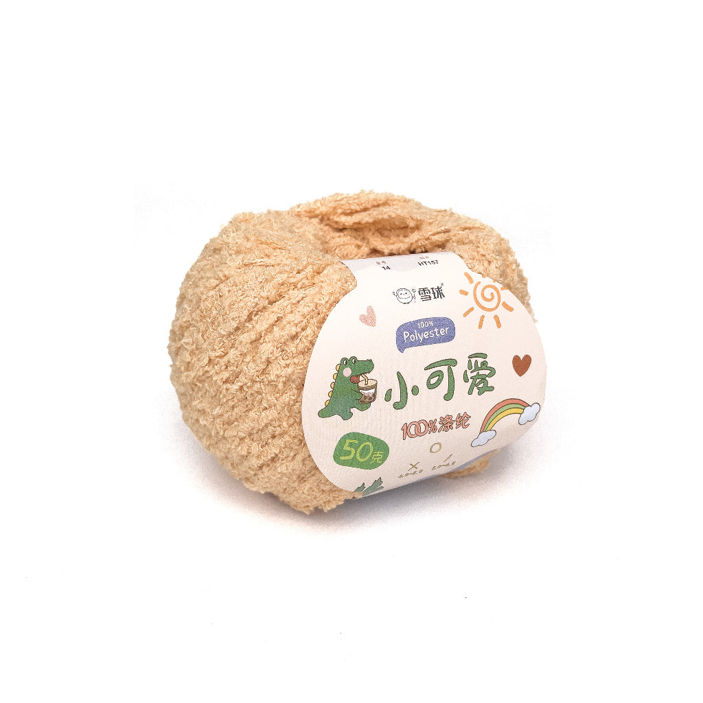 [Snowball Brand] Cutie Fluffy Yarn Thin Coral Fleece Sherpa 3ply Microfiber Short Plush (50g)