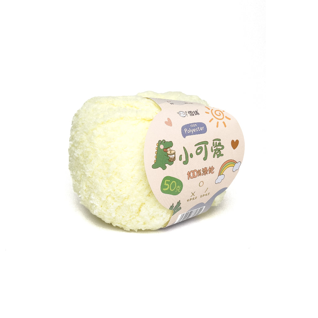 [Snowball Brand] Cutie Fluffy Yarn Thin Coral Fleece Sherpa 3ply Microfiber Short Plush (50g)