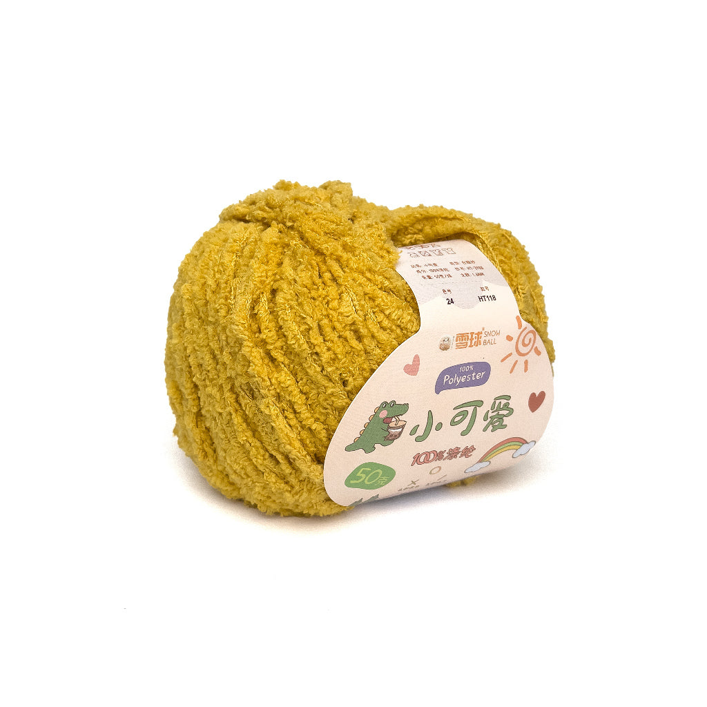 [Snowball Brand] Cutie Fluffy Yarn Thin Coral Fleece Sherpa 3ply Microfiber Short Plush (50g)