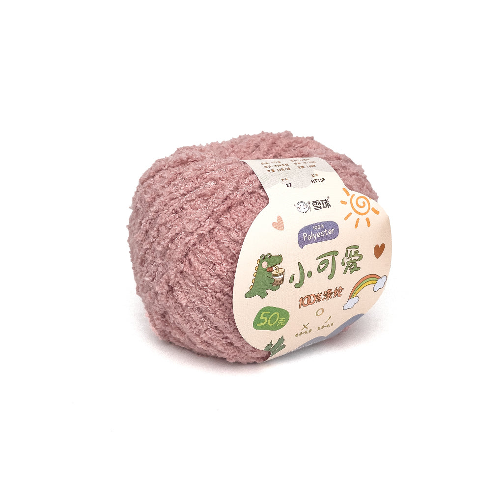 [Snowball Brand] Cutie Fluffy Yarn Thin Coral Fleece Sherpa 3ply Microfiber Short Plush (50g)