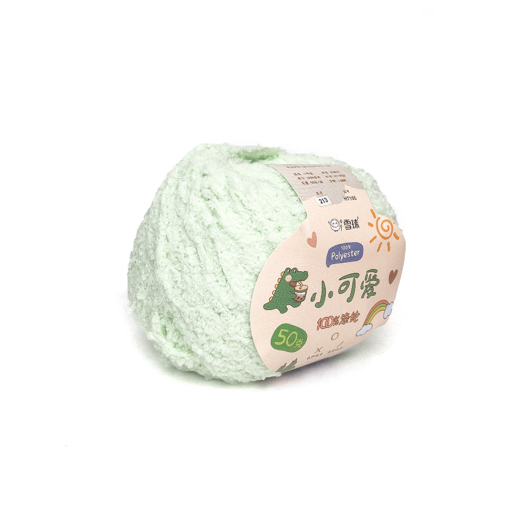 [Snowball Brand] Cutie Fluffy Yarn Thin Coral Fleece Sherpa 3ply Microfiber Short Plush (50g)