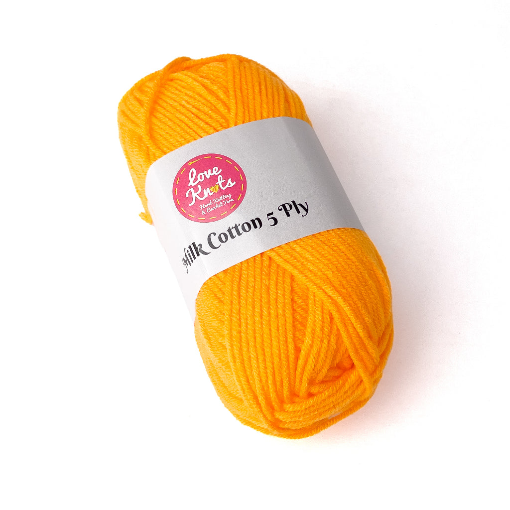 Love Knots 5ply Milk Cotton Yarn Premium Soft Acrylic Yarn by Manila Bay Thread (50 grams)