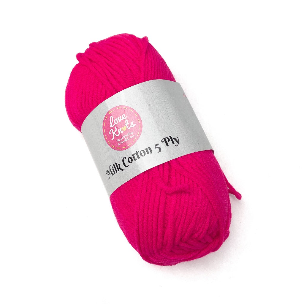 Love Knots 5ply Milk Cotton Yarn Premium Soft Acrylic Yarn by Manila Bay Thread (50 grams)