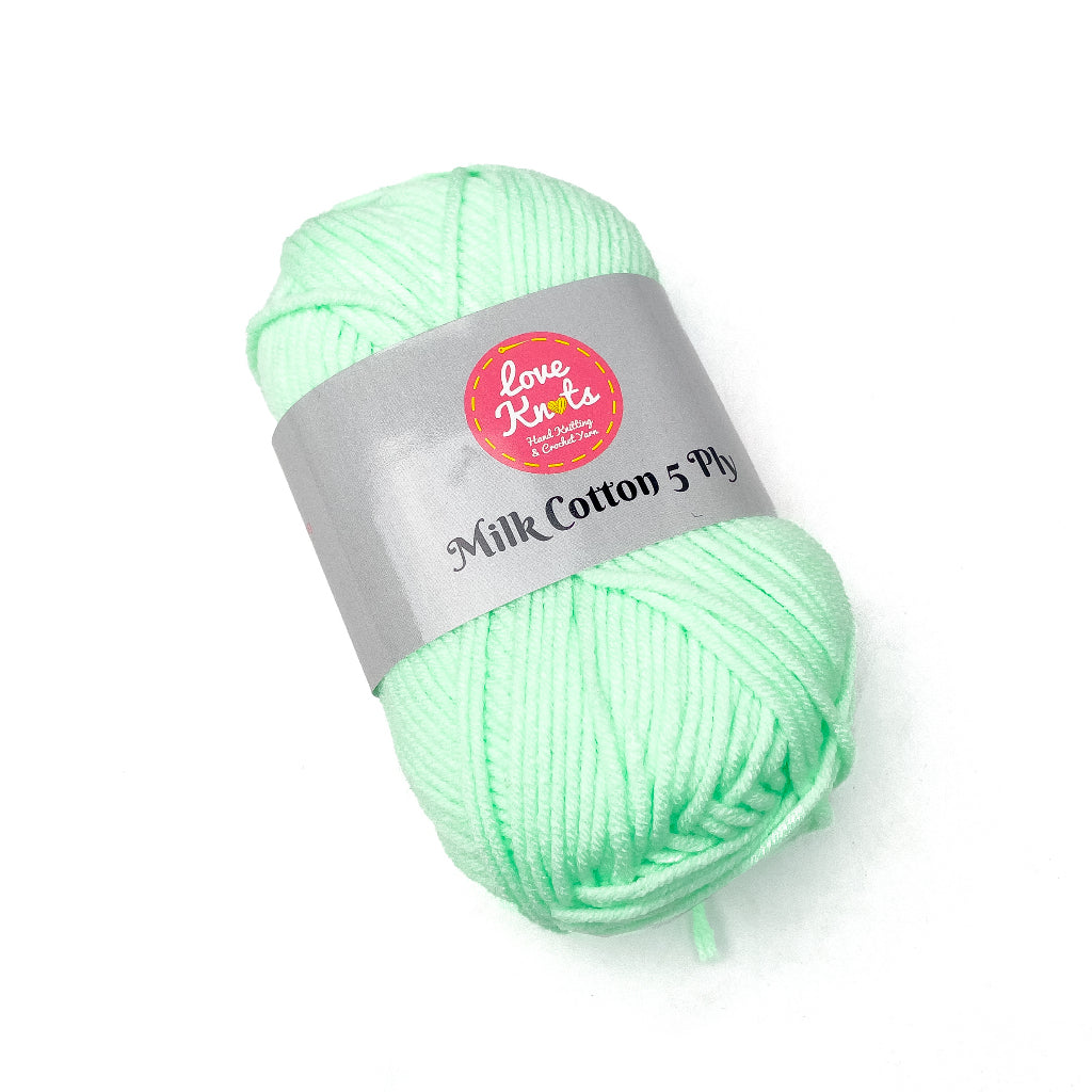 Love Knots 5ply Milk Cotton Yarn Premium Soft Acrylic Yarn by Manila Bay Thread (50 grams)
