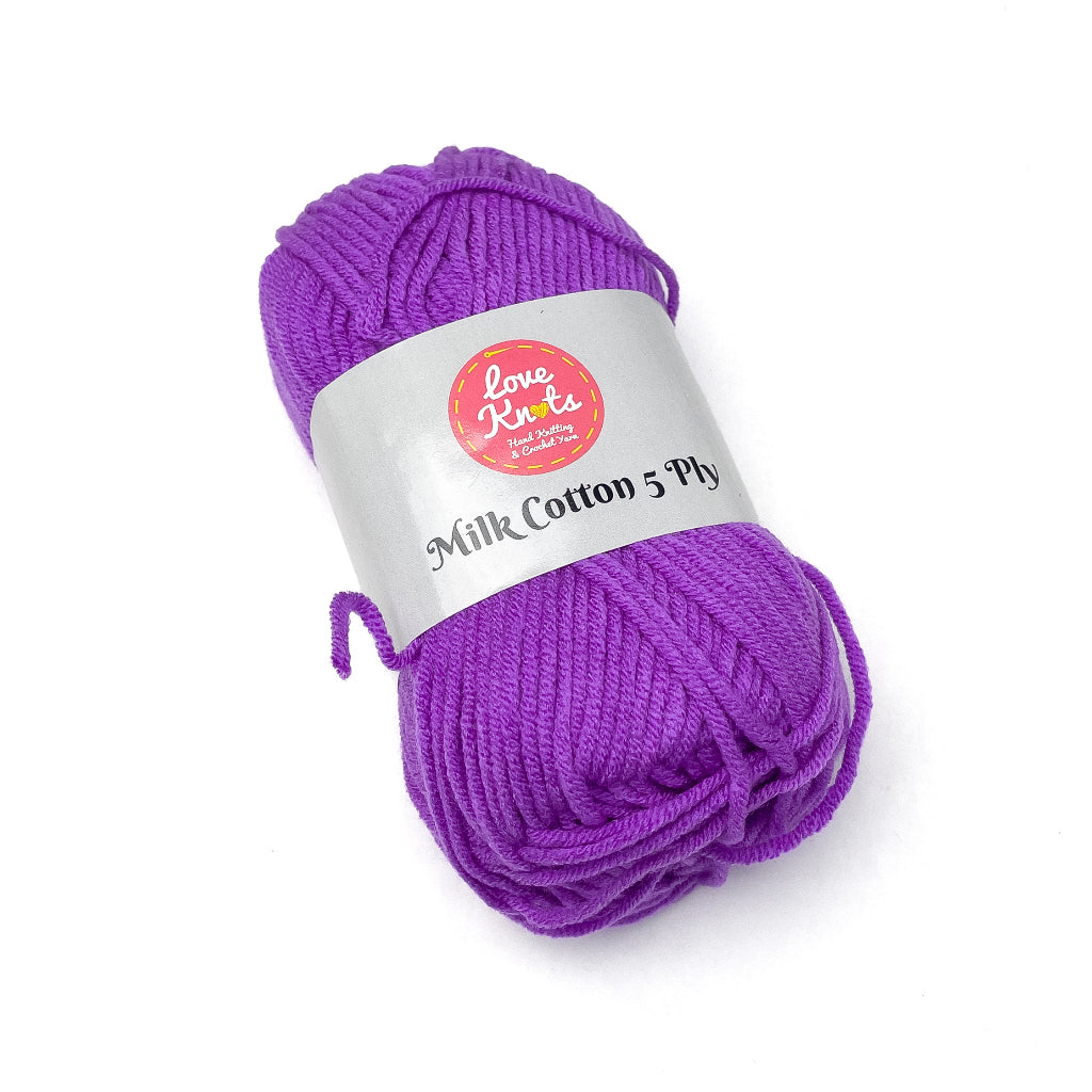 Love Knots 5ply Milk Cotton Yarn Premium Soft Acrylic Yarn by Manila Bay Thread (50 grams)
