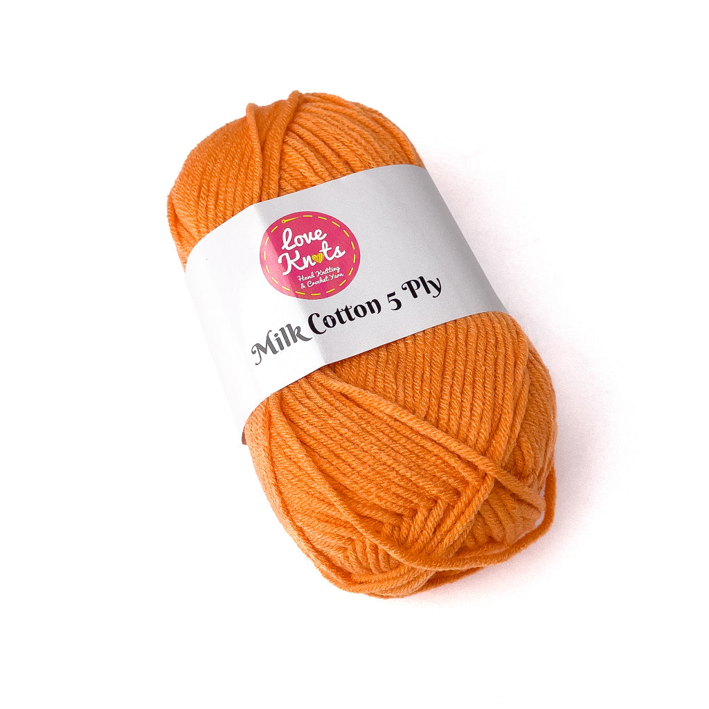 Love Knots 5ply Milk Cotton Yarn Premium Soft Acrylic Yarn by Manila Bay Thread (50 grams)