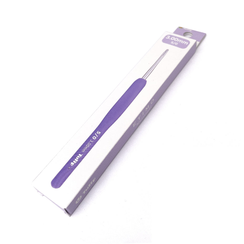 Tulip ETIMO Murasaki Crochet Hook with Cushion Grip Ergonomic Hooks with Handle (per piece)
