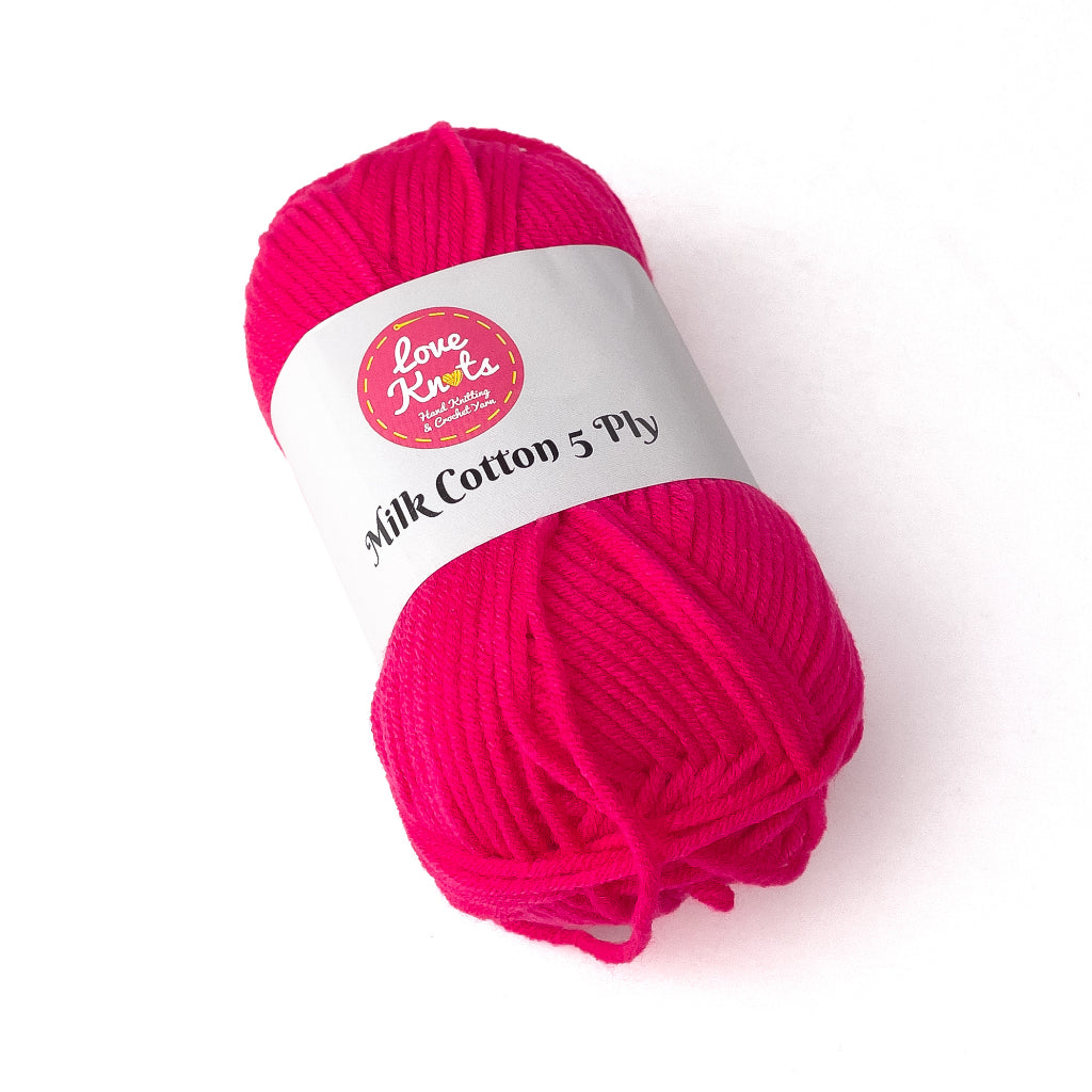 Love Knots 5ply Milk Cotton Yarn Premium Soft Acrylic Yarn by Manila Bay Thread (50 grams)