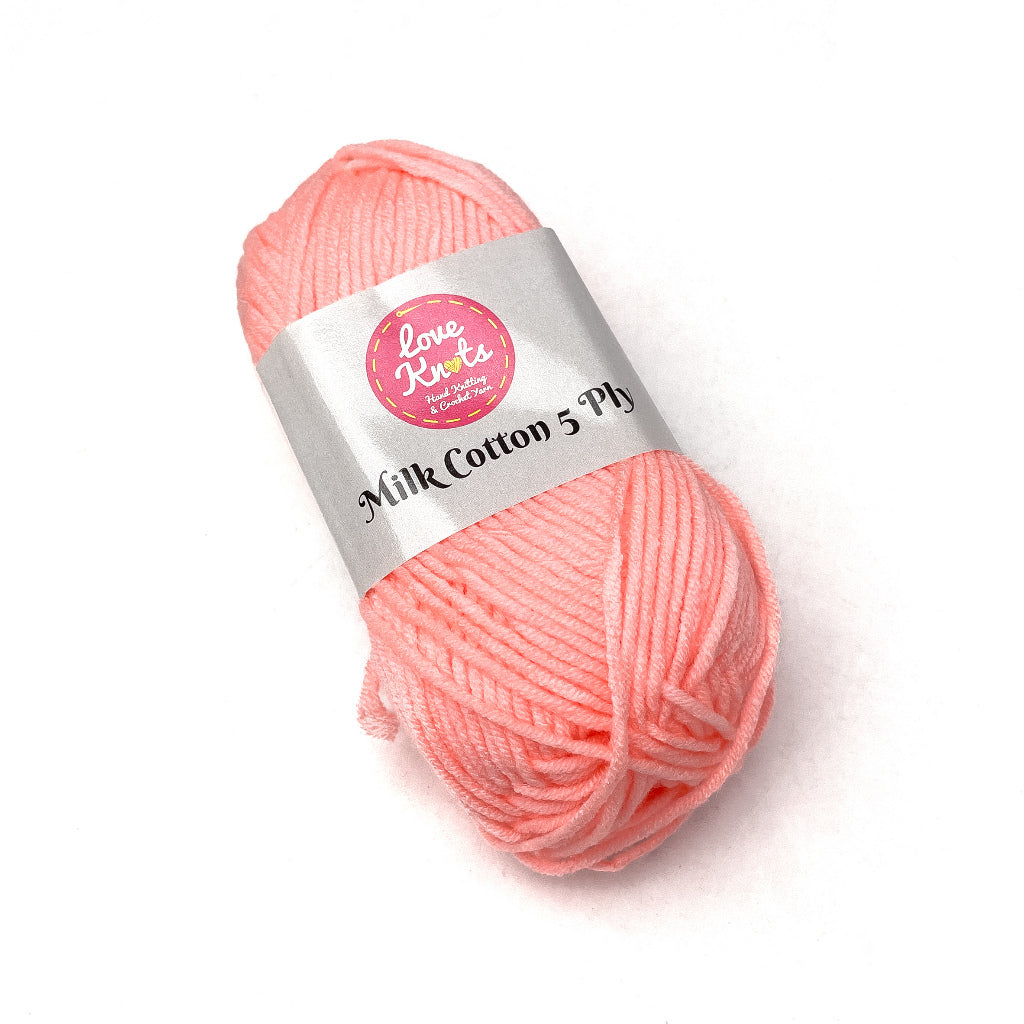 Love Knots 5ply Milk Cotton Yarn Premium Soft Acrylic Yarn by Manila Bay Thread (50 grams)