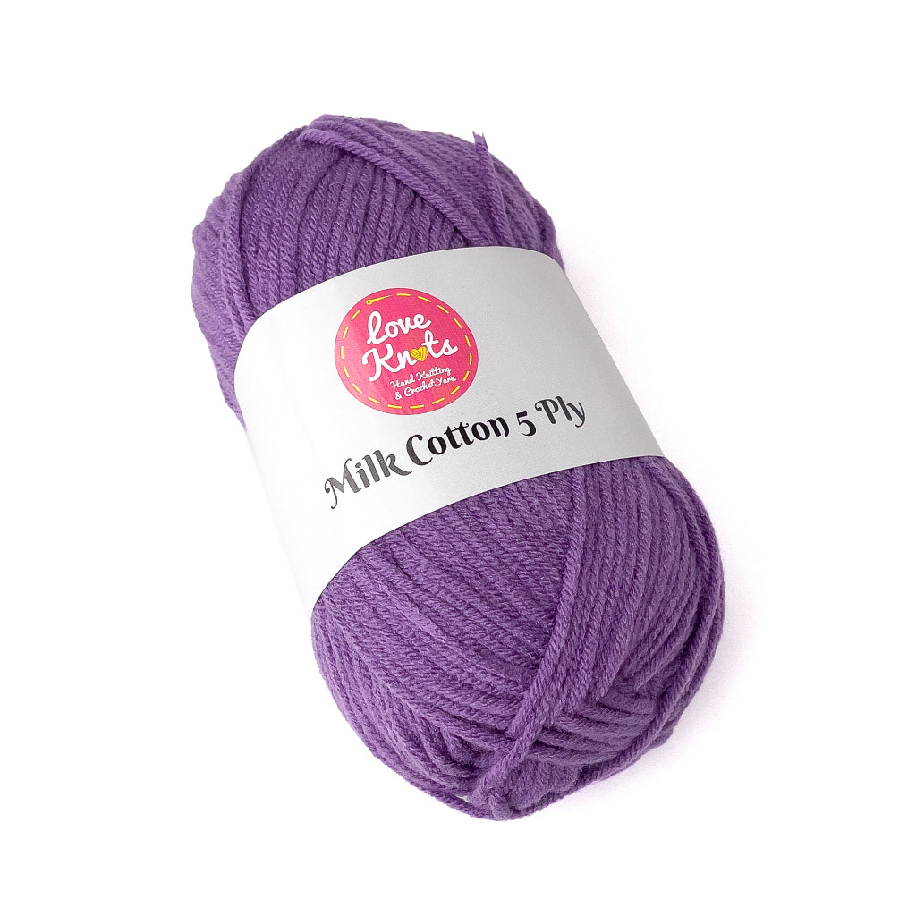 Love Knots 5ply Milk Cotton Yarn Premium Soft Acrylic Yarn by Manila Bay Thread (50 grams)