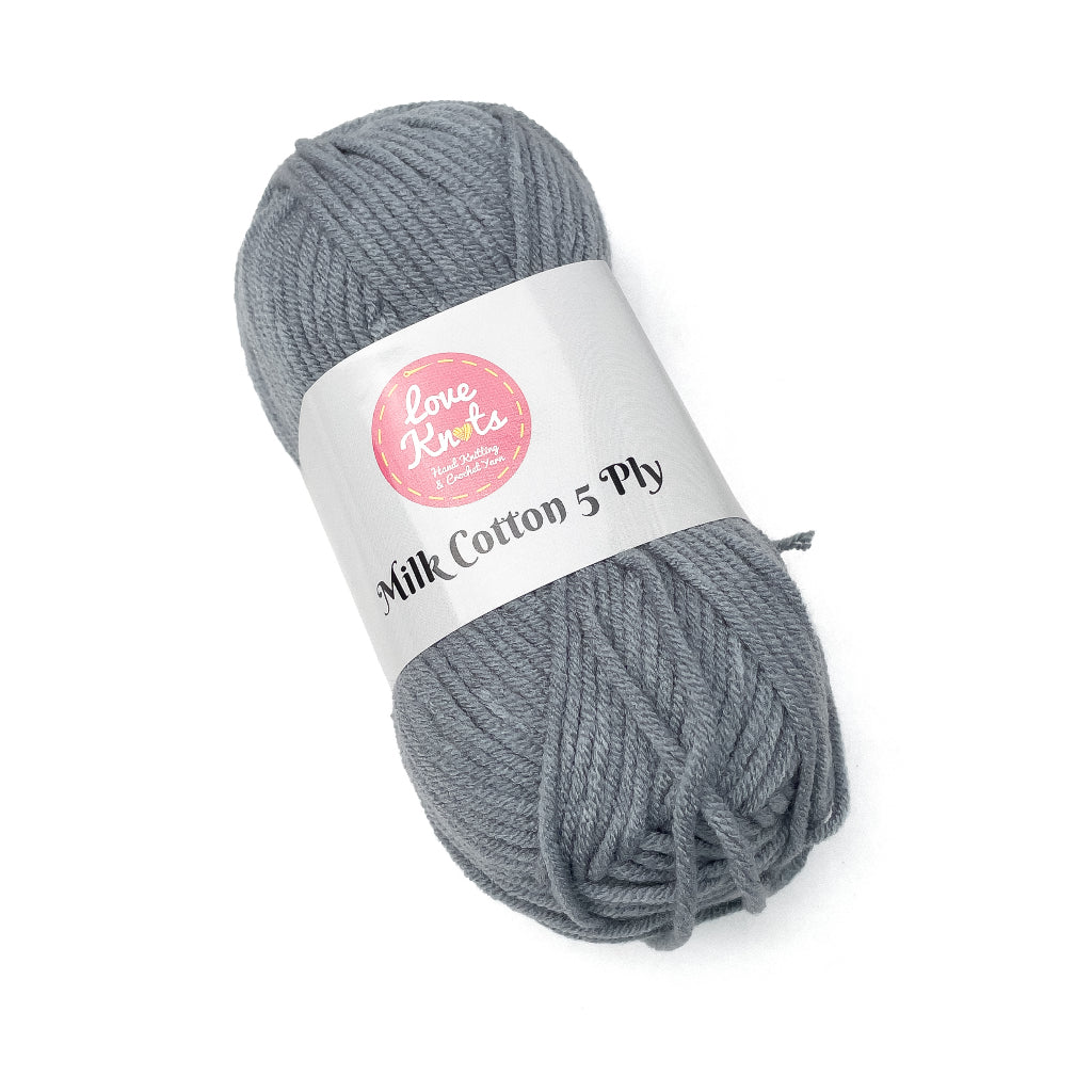 Love Knots 5ply Milk Cotton Yarn Premium Soft Acrylic Yarn by Manila Bay Thread (50 grams)