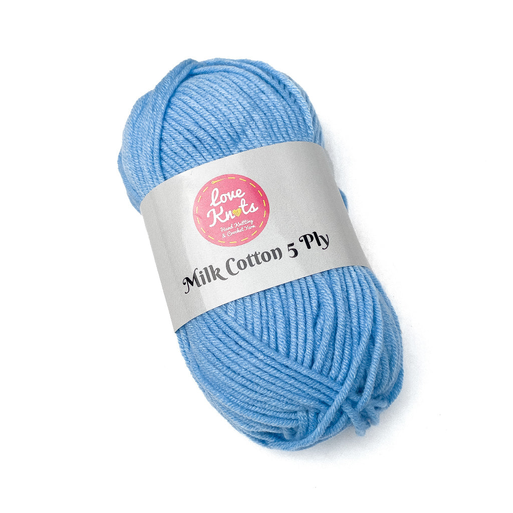 Love Knots 5ply Milk Cotton Yarn Premium Soft Acrylic Yarn by Manila Bay Thread (50 grams)