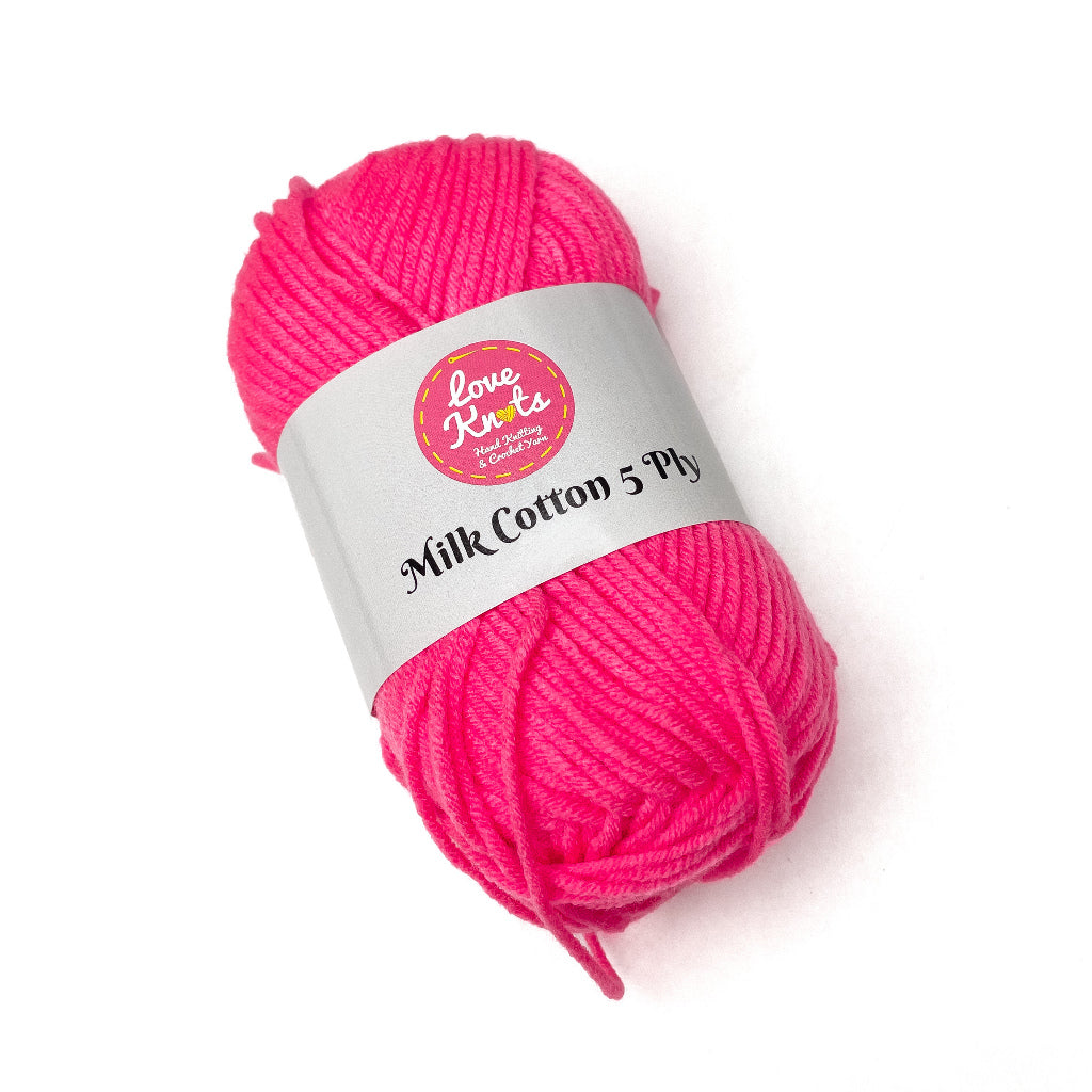Love Knots 5ply Milk Cotton Yarn Premium Soft Acrylic Yarn by Manila Bay Thread (50 grams)