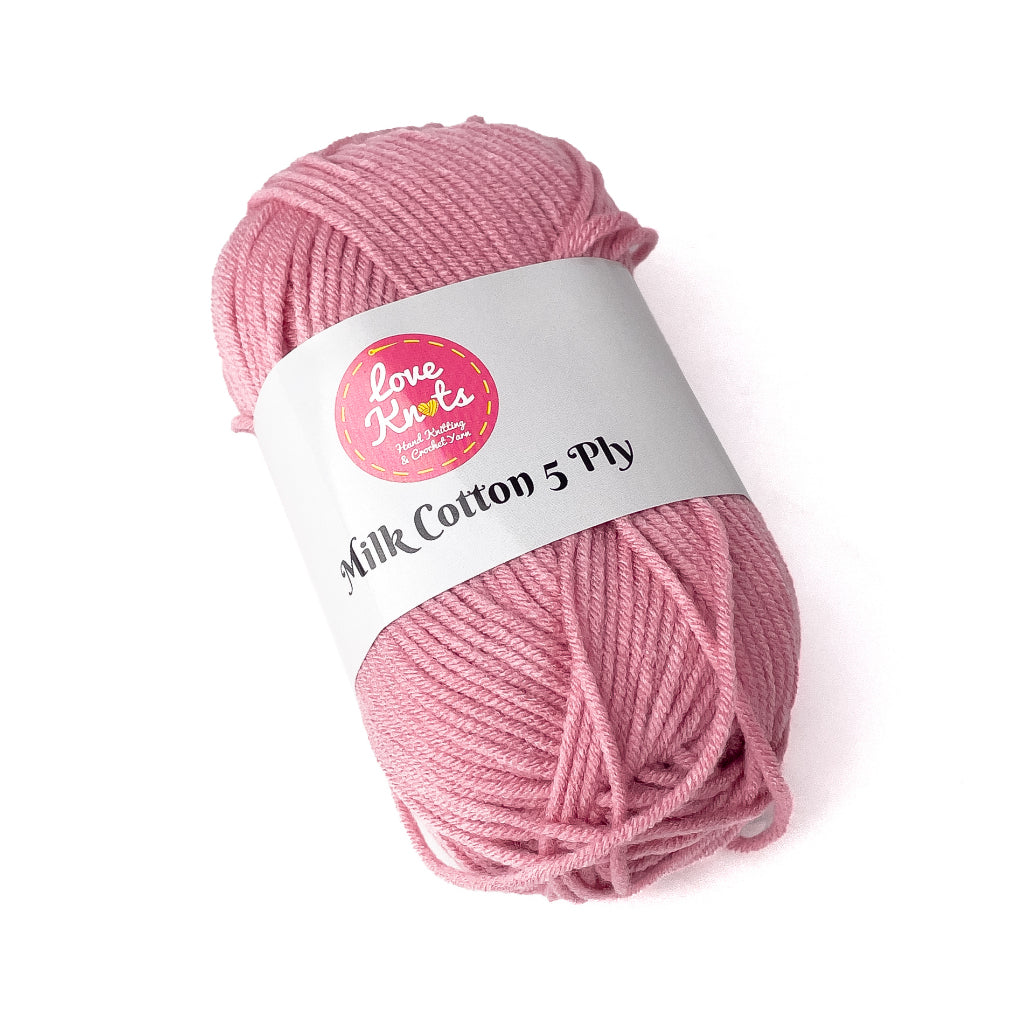 Love Knots 5ply Milk Cotton Yarn Premium Soft Acrylic Yarn by Manila Bay Thread (50 grams)