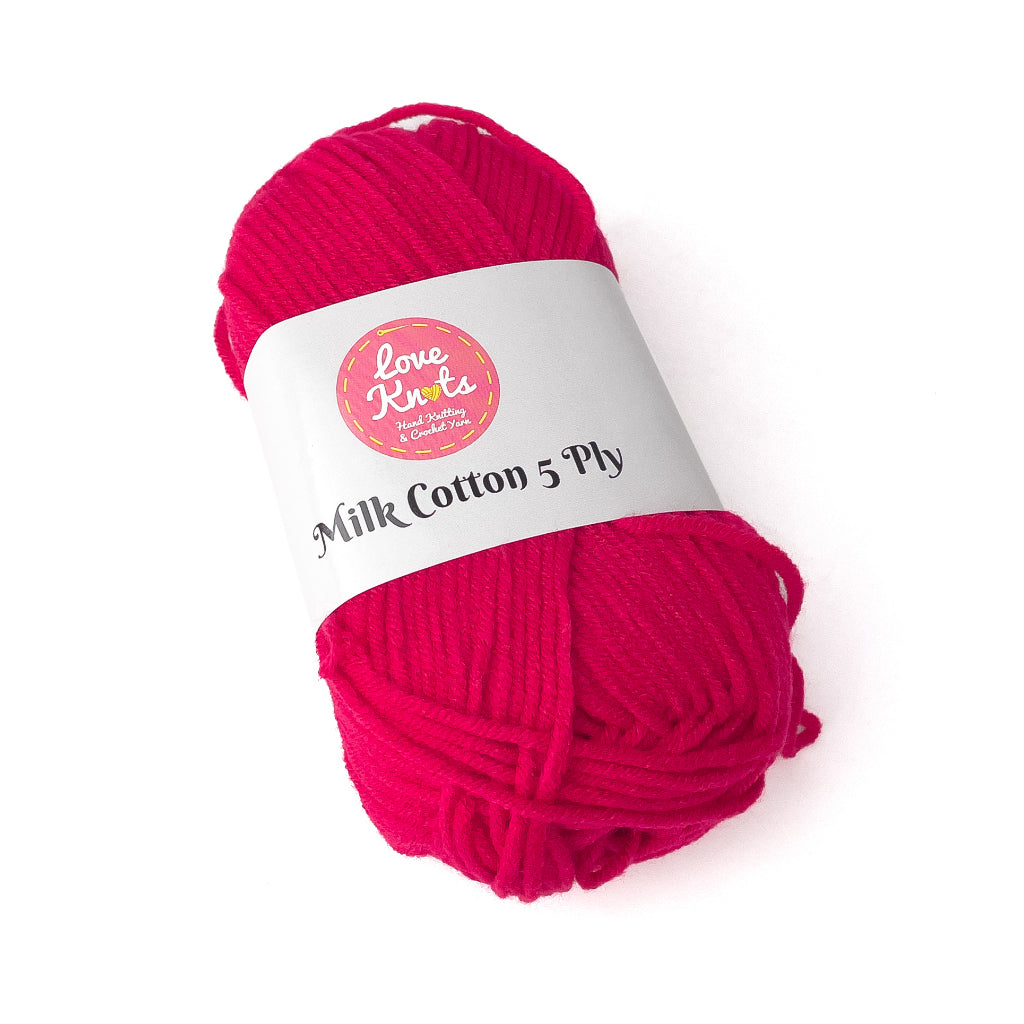 Love Knots 5ply Milk Cotton Yarn Premium Soft Acrylic Yarn by Manila Bay Thread (50 grams)