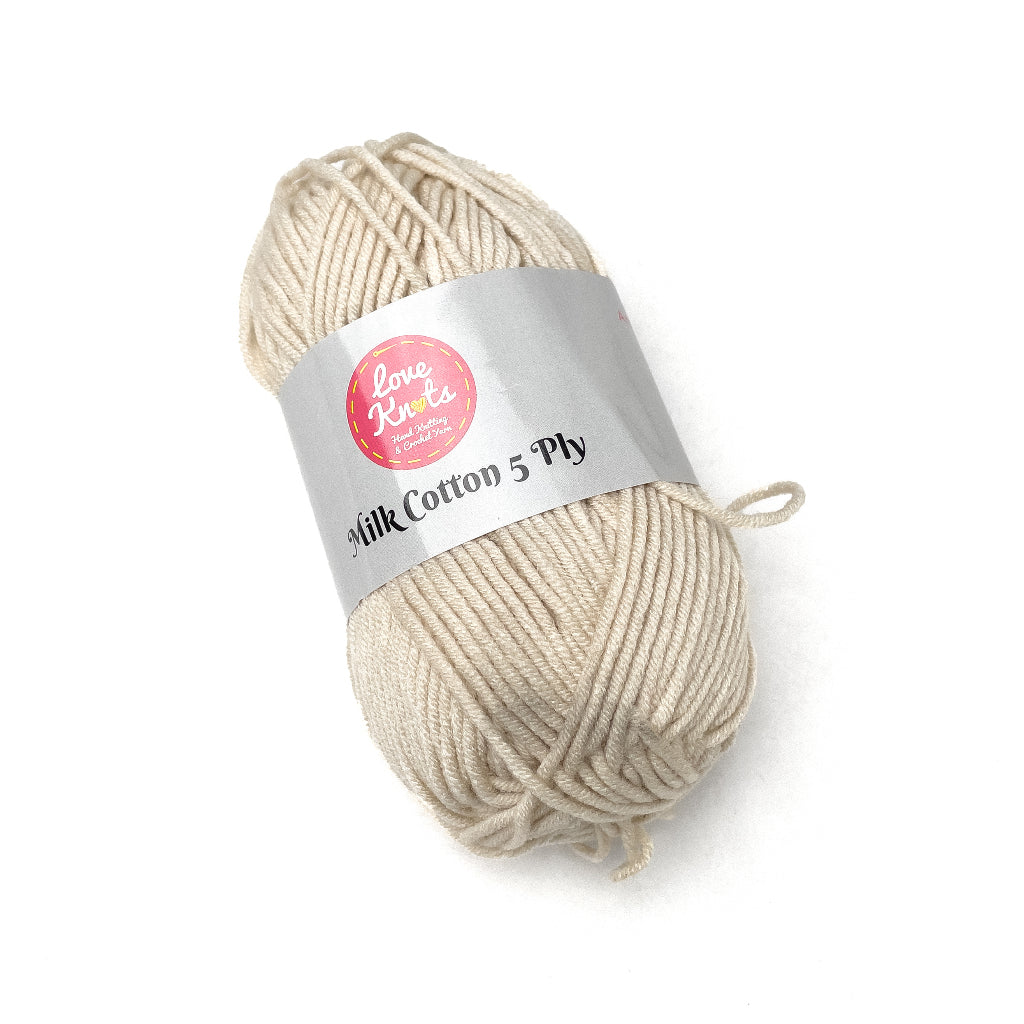 Love Knots 5ply Milk Cotton Yarn Premium Soft Acrylic Yarn by Manila Bay Thread (50 grams)