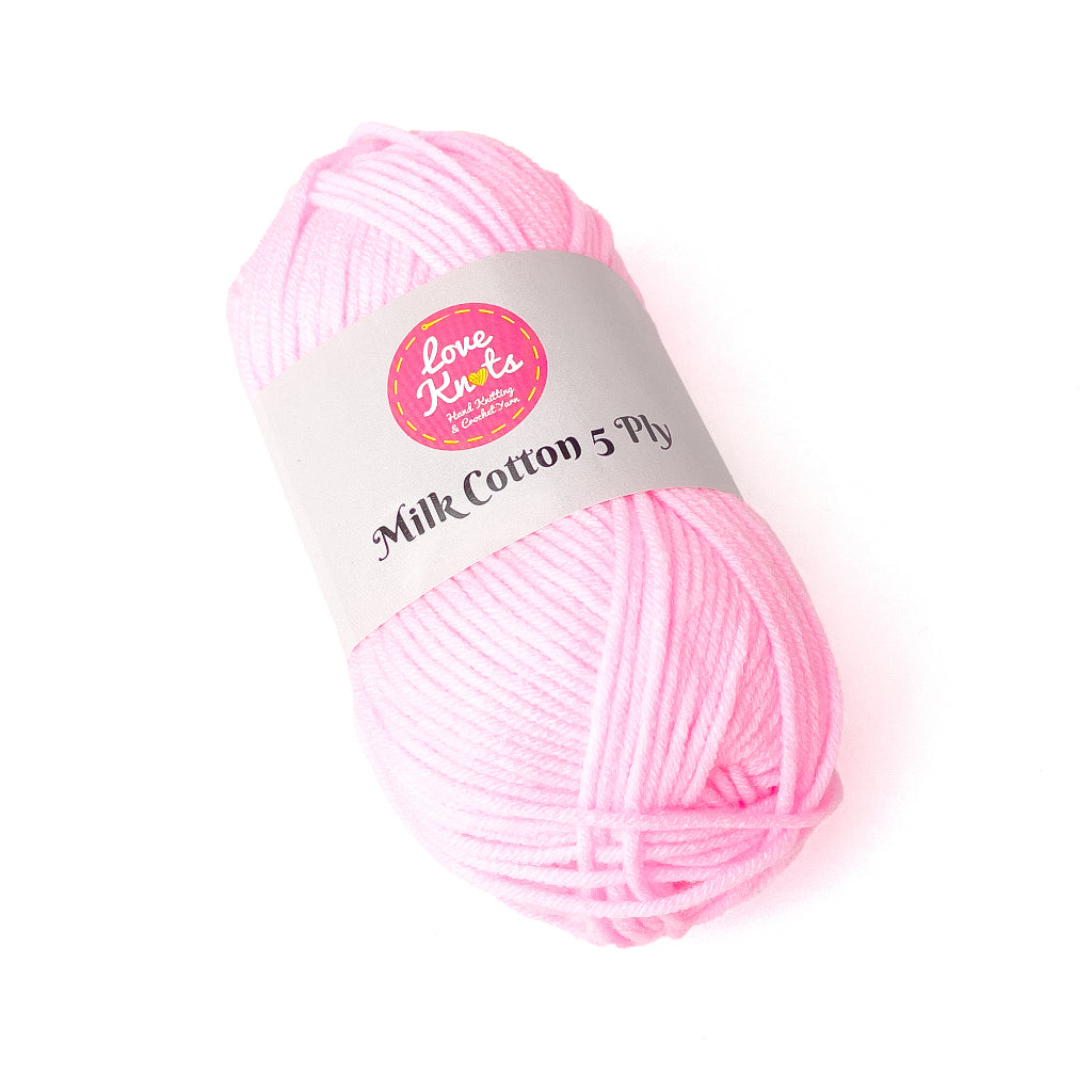 Love Knots 5ply Milk Cotton Yarn Premium Soft Acrylic Yarn by Manila Bay Thread (50 grams)