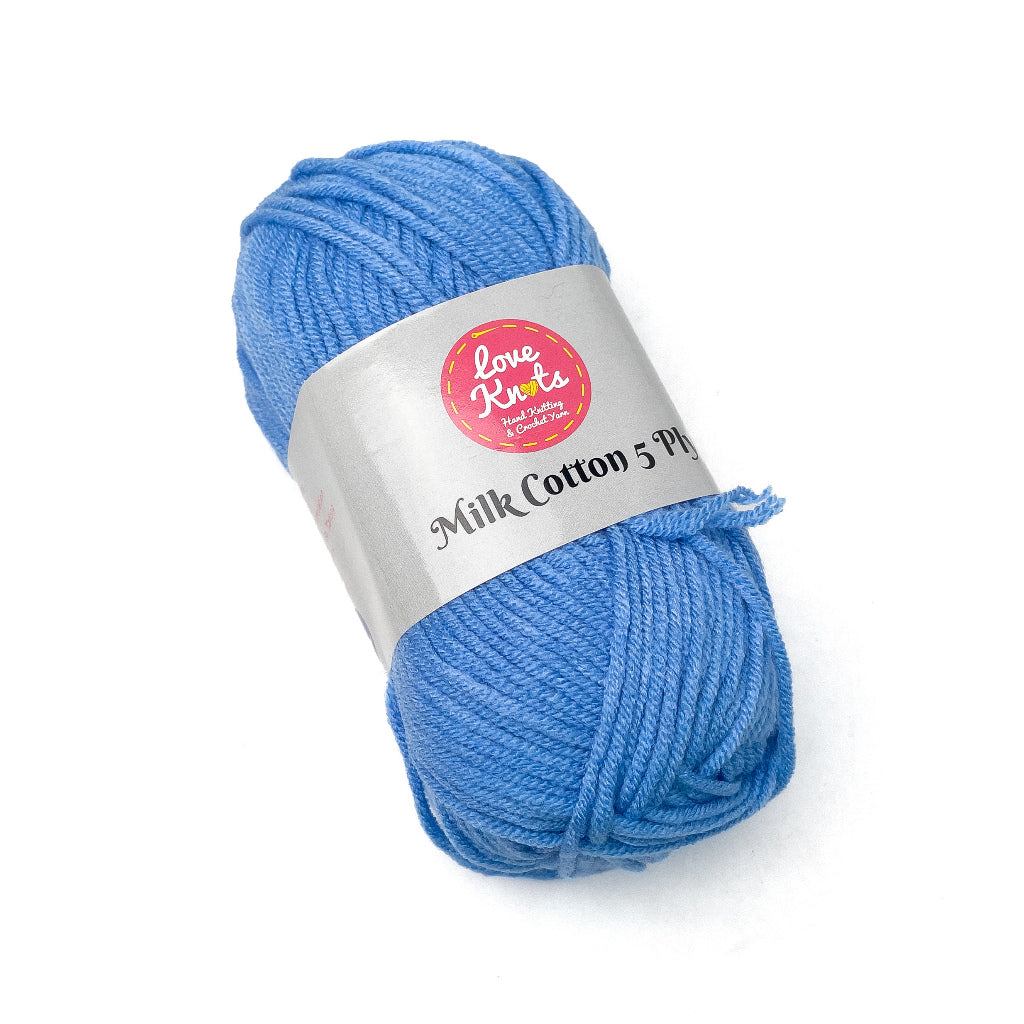 Love Knots 5ply Milk Cotton Yarn Premium Soft Acrylic Yarn by Manila Bay Thread (50 grams)