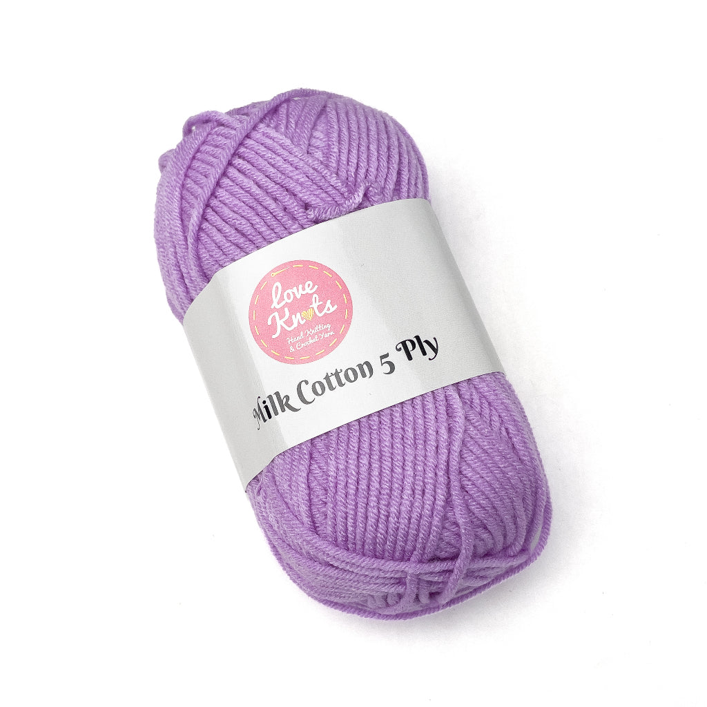 Love Knots 5ply Milk Cotton Yarn Premium Soft Acrylic Yarn by Manila Bay Thread (50 grams)