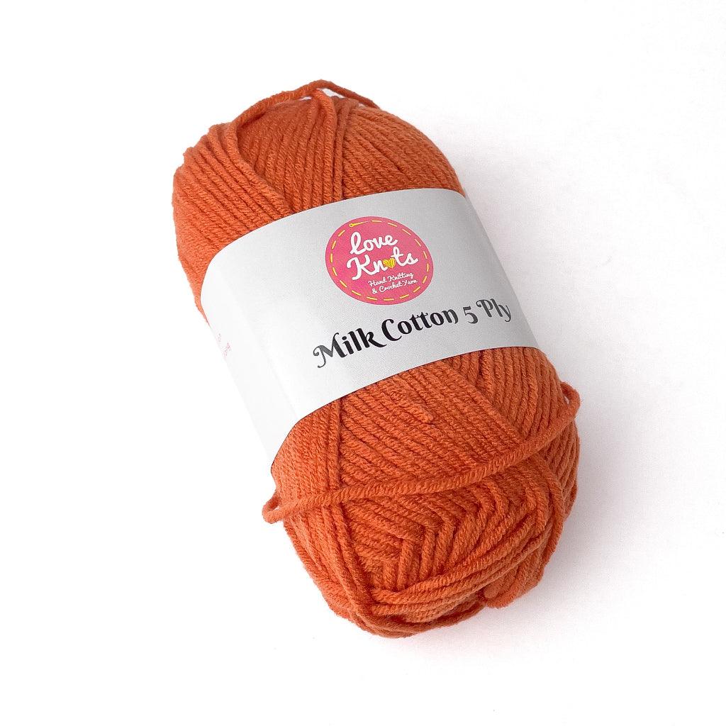Love Knots 5ply Milk Cotton Yarn Premium Soft Acrylic Yarn by Manila Bay Thread (50 grams)