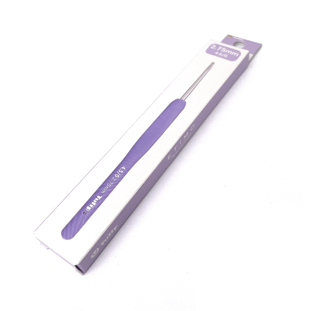 Tulip ETIMO Murasaki Crochet Hook with Cushion Grip Ergonomic Hooks with Handle (per piece)