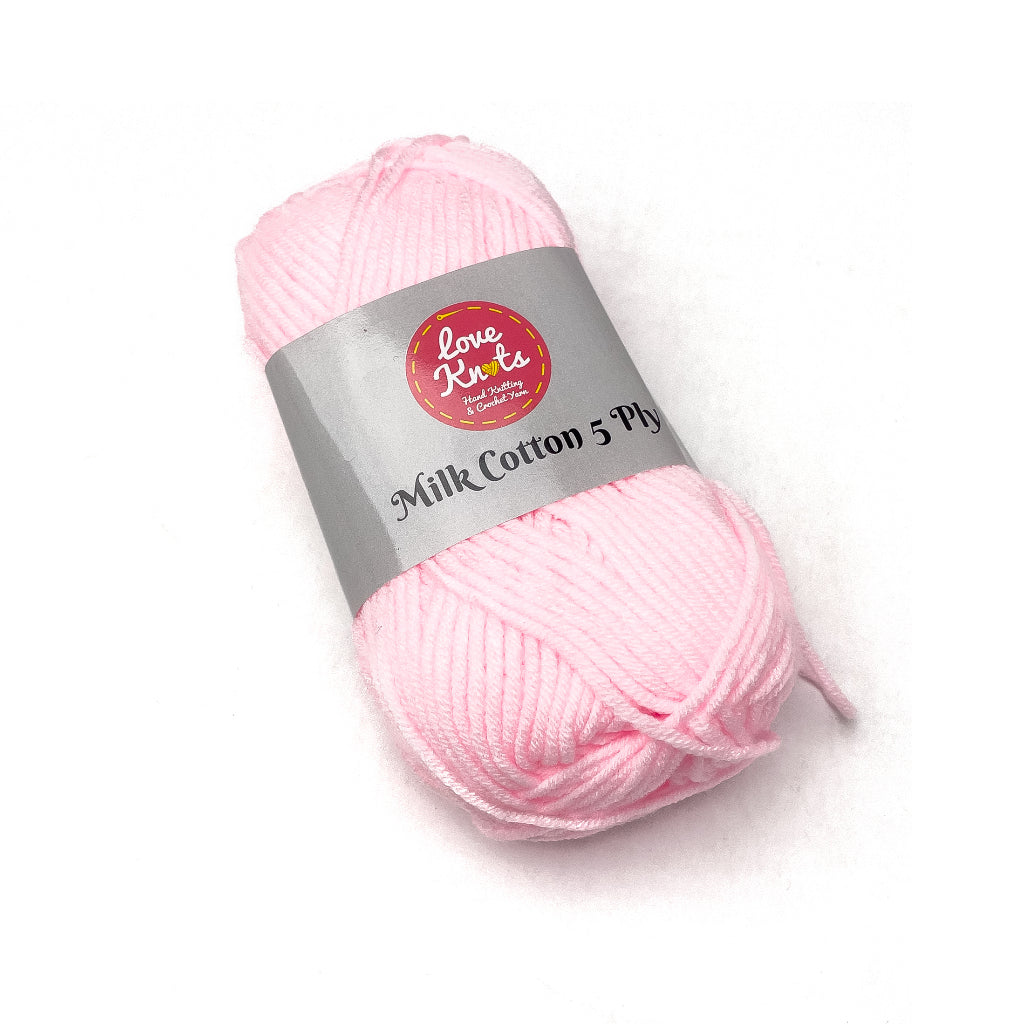 Love Knots 5ply Milk Cotton Yarn Premium Soft Acrylic Yarn by Manila Bay Thread (50 grams)