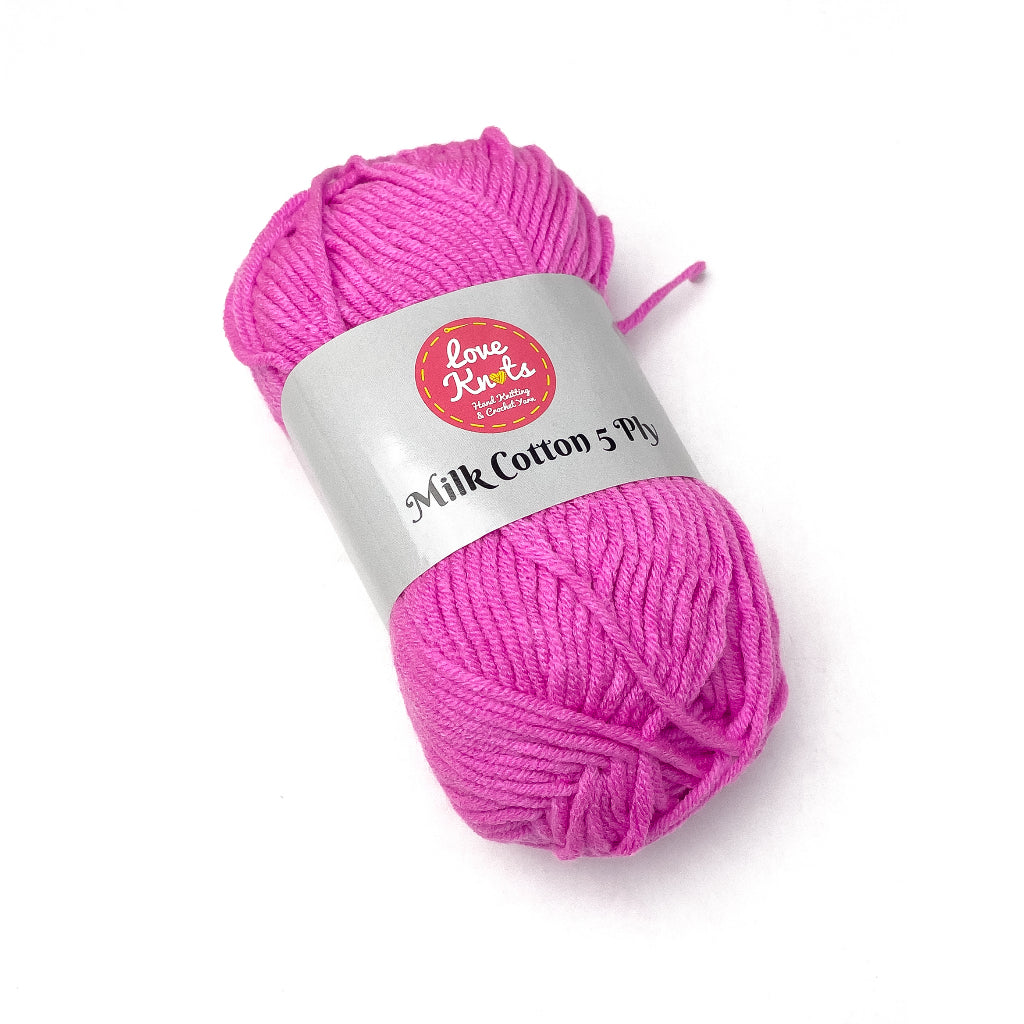 Love Knots 5ply Milk Cotton Yarn Premium Soft Acrylic Yarn by Manila Bay Thread (50 grams)