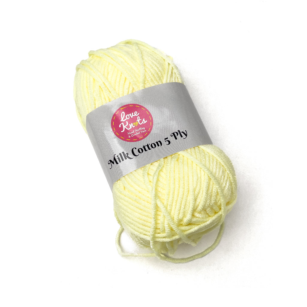 Love Knots 5ply Milk Cotton Yarn Premium Soft Acrylic Yarn by Manila Bay Thread (50 grams)