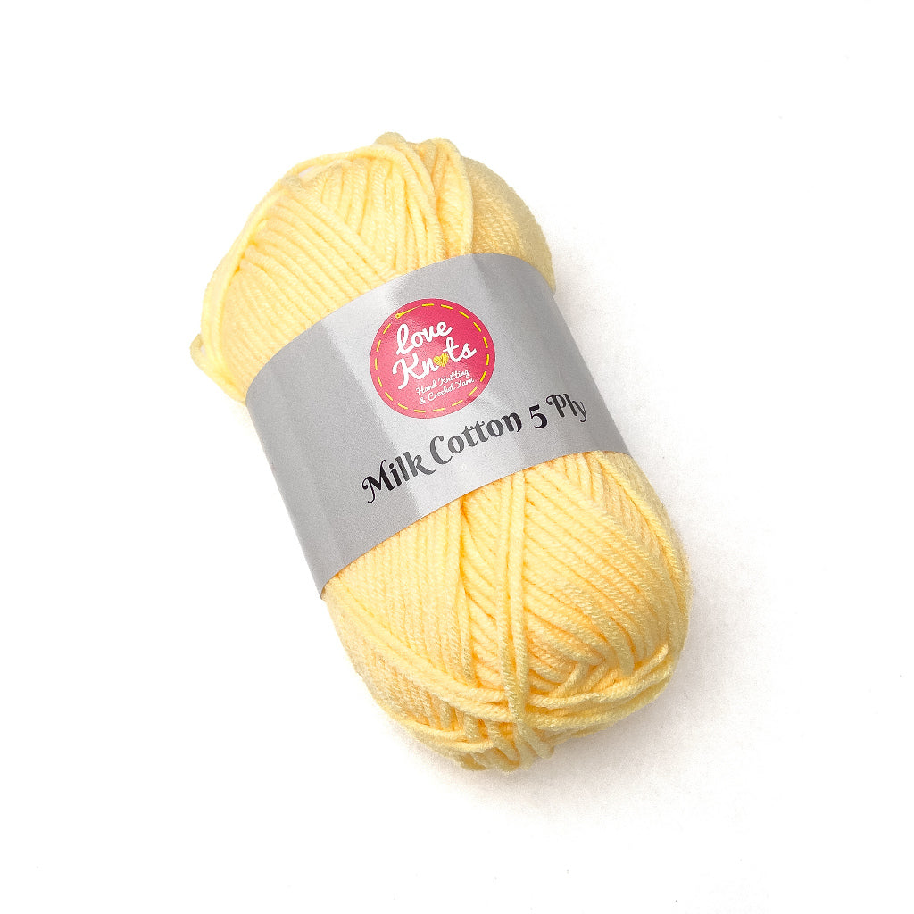 Love Knots 5ply Milk Cotton Yarn Premium Soft Acrylic Yarn by Manila Bay Thread (50 grams)