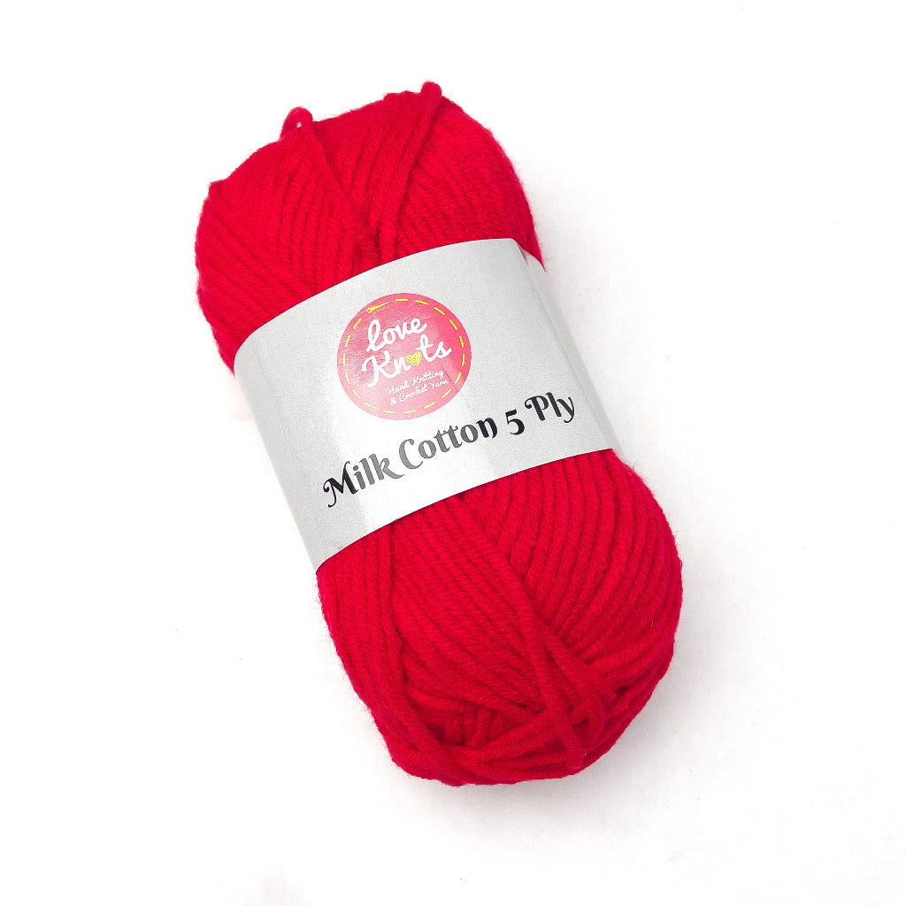 Love Knots 5ply Milk Cotton Yarn Premium Soft Acrylic Yarn by Manila Bay Thread (50 grams)